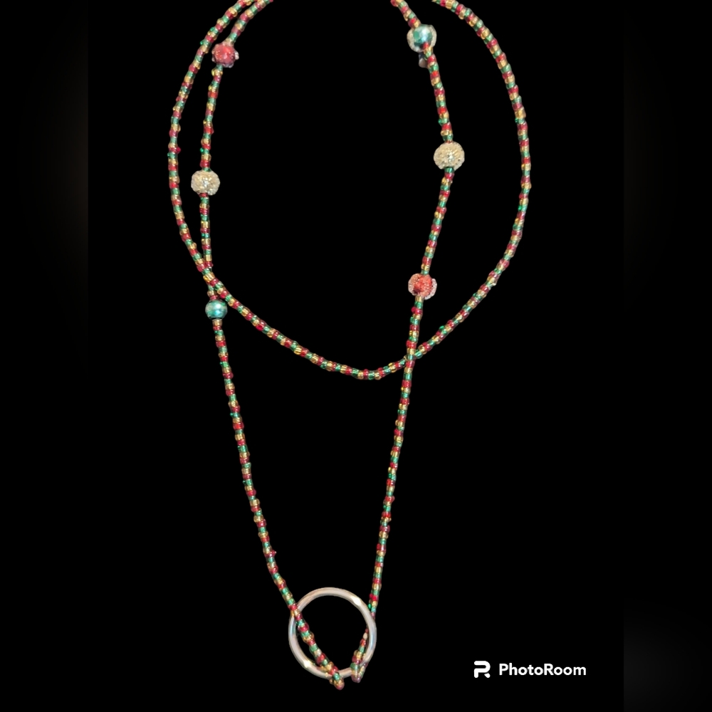 Christmas Beaded Eyeglass Retainer or Lanyard